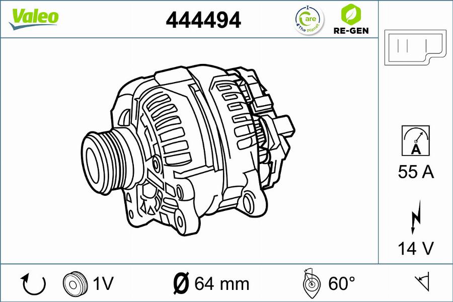 Valeo 444494 - Kintamosios srovės generatorius autoreka.lt