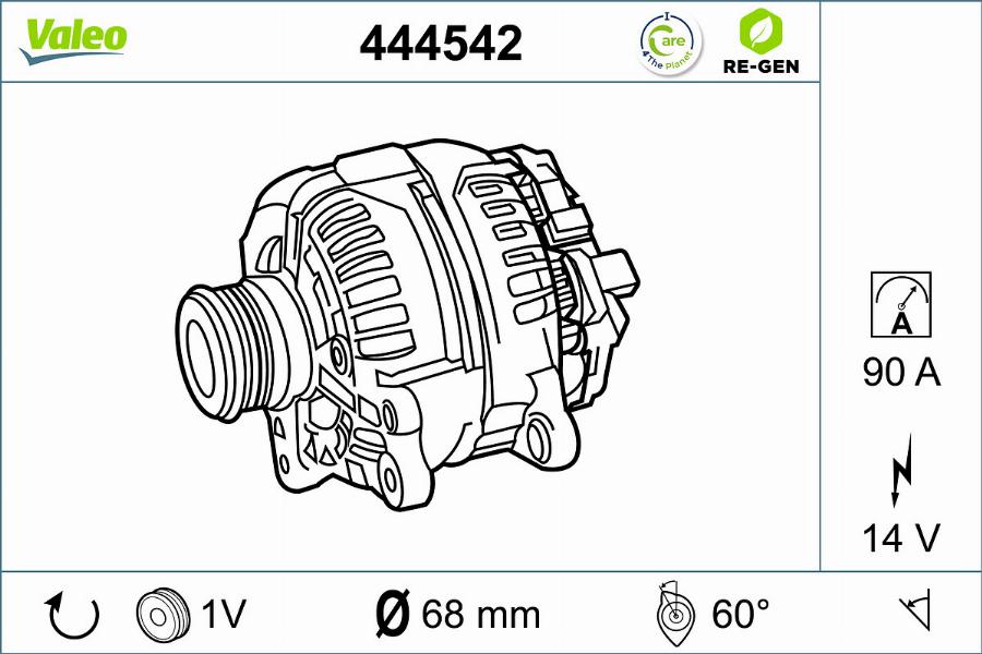 Valeo 444542 - Kintamosios srovės generatorius autoreka.lt