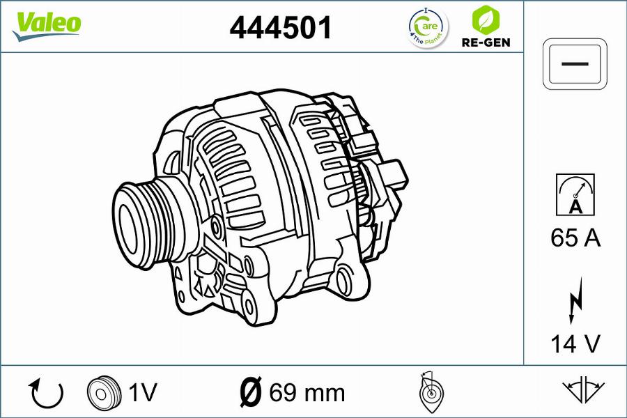 Valeo 444501 - Kintamosios srovės generatorius autoreka.lt