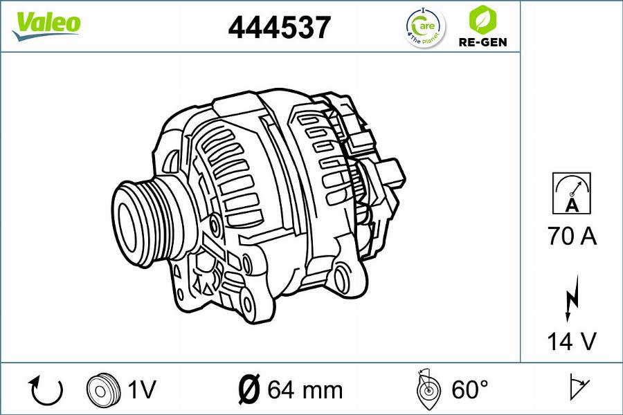 Valeo 444537 - Kintamosios srovės generatorius autoreka.lt