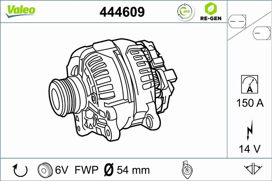 Valeo 444609 - Kintamosios srovės generatorius autoreka.lt