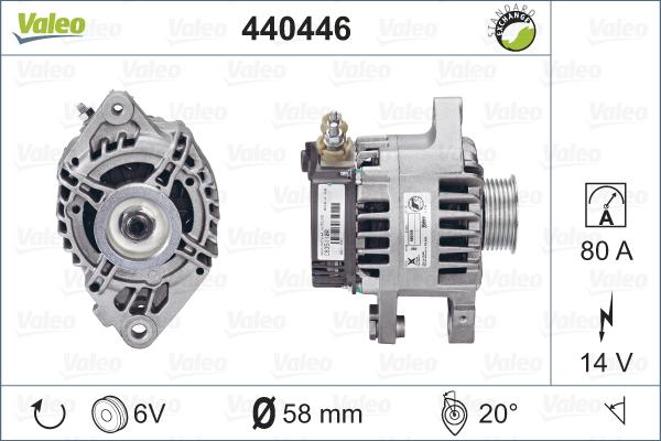 Valeo 440446 - Kintamosios srovės generatorius autoreka.lt