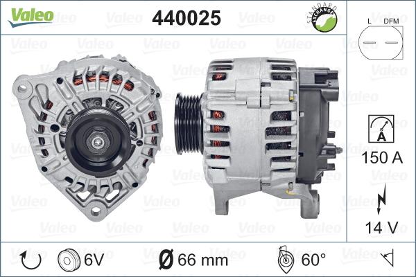 Valeo 440025 - Kintamosios srovės generatorius autoreka.lt