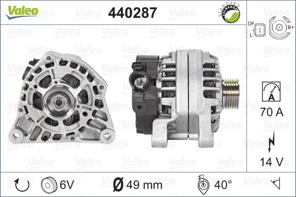 Valeo 440287 - Kintamosios srovės generatorius autoreka.lt