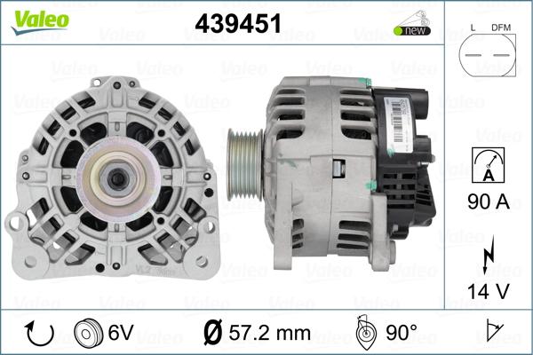 Valeo 439451 - Kintamosios srovės generatorius autoreka.lt