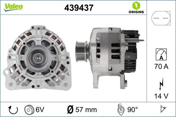 Valeo 439437 - Kintamosios srovės generatorius autoreka.lt