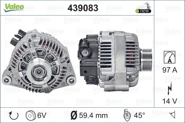 Valeo 439083 - Kintamosios srovės generatorius autoreka.lt