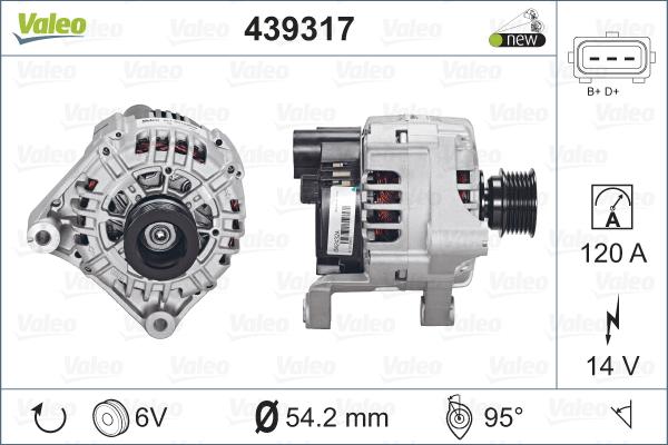 Valeo 439317 - Kintamosios srovės generatorius autoreka.lt