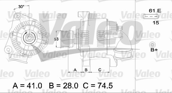 Valeo 436655 - Kintamosios srovės generatorius autoreka.lt