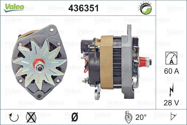 Valeo 436351 - Kintamosios srovės generatorius autoreka.lt