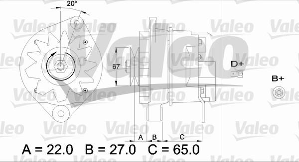 Valeo 436316 - Kintamosios srovės generatorius autoreka.lt