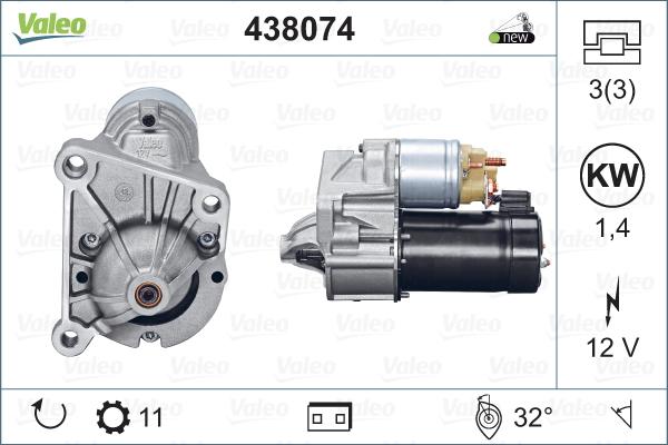 Valeo 438074 - Starteris autoreka.lt