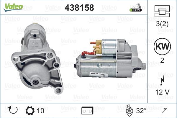 Valeo 438158 - Starteris autoreka.lt