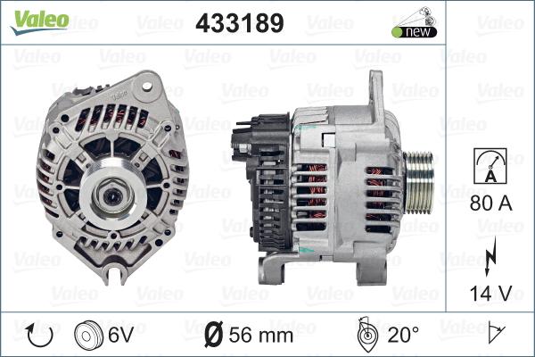 Valeo 433189 - Kintamosios srovės generatorius autoreka.lt