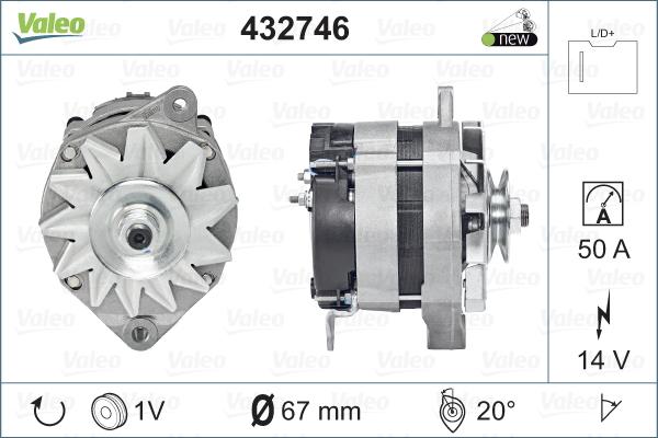 Valeo 432746 - Kintamosios srovės generatorius autoreka.lt