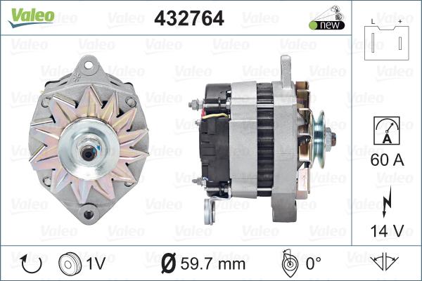 Valeo 432764 - Kintamosios srovės generatorius autoreka.lt