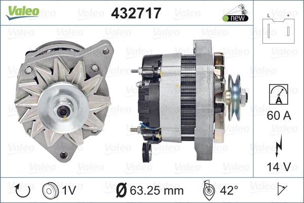 Valeo 432717 - Kintamosios srovės generatorius autoreka.lt