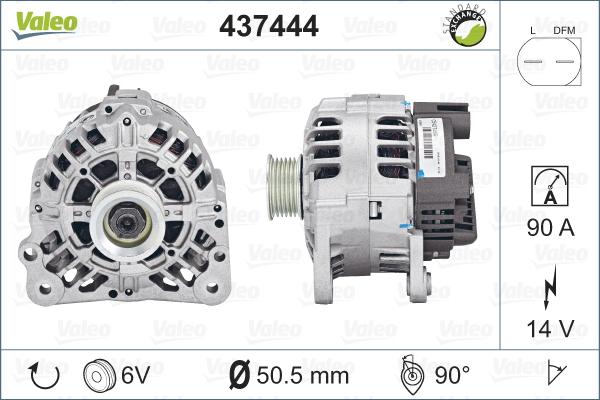 Valeo 437444 - Kintamosios srovės generatorius autoreka.lt