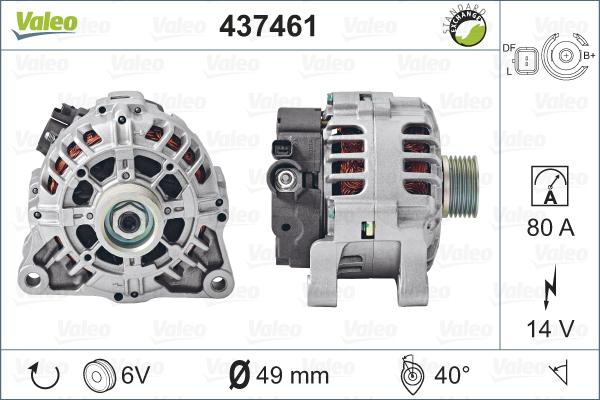 Valeo 437461 - Kintamosios srovės generatorius autoreka.lt