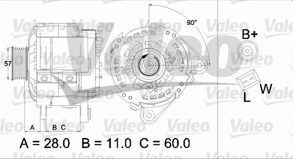Valeo 437477 - Kintamosios srovės generatorius autoreka.lt