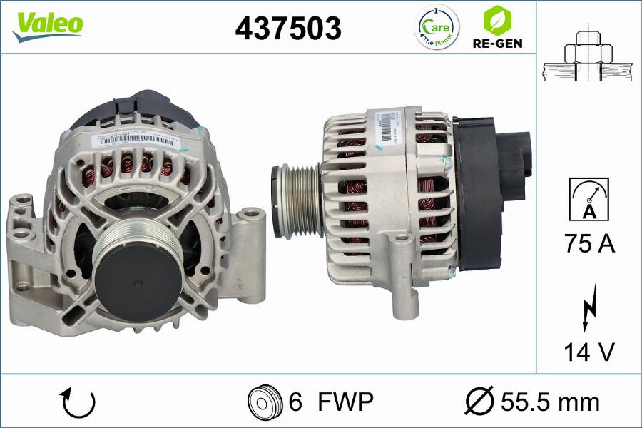 Valeo 437503 - Kintamosios srovės generatorius autoreka.lt