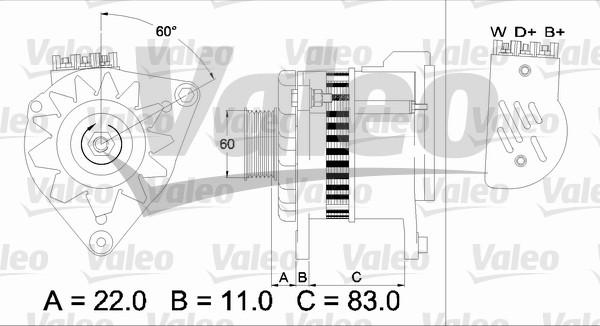 Valeo 437051 - Kintamosios srovės generatorius autoreka.lt