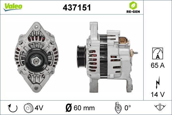 Valeo 437151 - Kintamosios srovės generatorius autoreka.lt