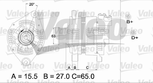 Valeo 437164 - Kintamosios srovės generatorius autoreka.lt