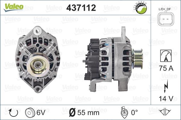 Valeo 437112 - Kintamosios srovės generatorius autoreka.lt