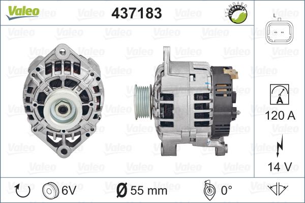 Valeo 437183 - Kintamosios srovės generatorius autoreka.lt