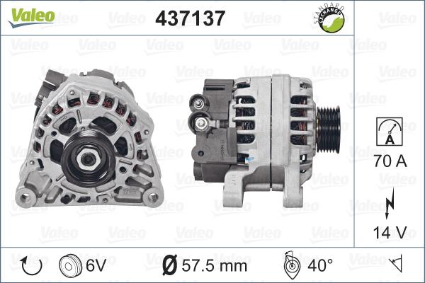 Valeo 437137 - Kintamosios srovės generatorius autoreka.lt