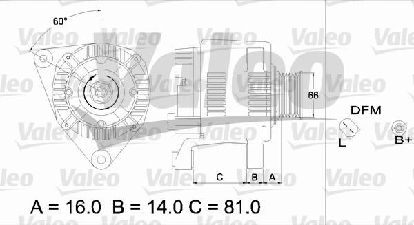 Valeo 437178 - Kintamosios srovės generatorius autoreka.lt