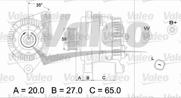 Valeo 437347 - Kintamosios srovės generatorius autoreka.lt