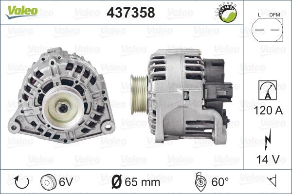 Valeo 437358 - Kintamosios srovės generatorius autoreka.lt