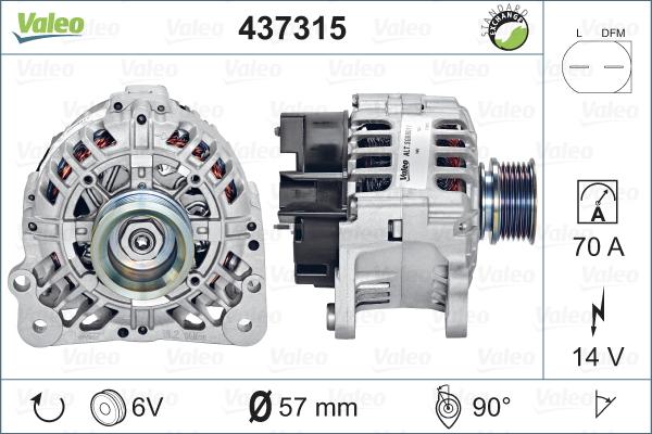 Valeo 437315 - Kintamosios srovės generatorius autoreka.lt