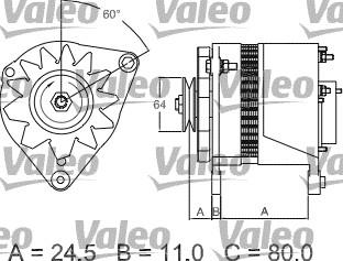 Valeo 437380 - Kintamosios srovės generatorius autoreka.lt