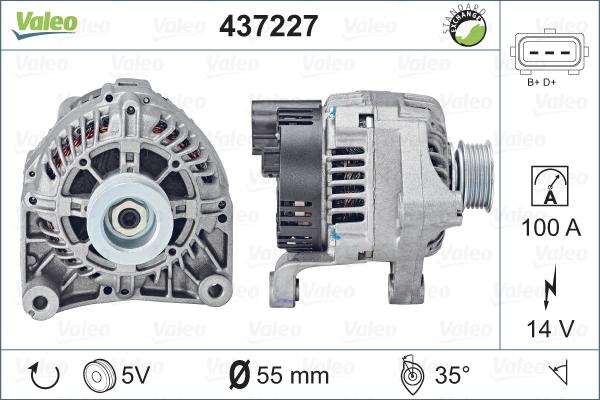 Valeo 437227 - Kintamosios srovės generatorius autoreka.lt