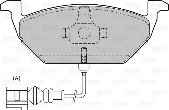 Valeo 598408 - Stabdžių trinkelių rinkinys, diskinis stabdys autoreka.lt