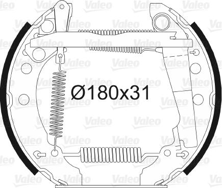 Valeo 554627 - Stabdžių trinkelių komplektas autoreka.lt