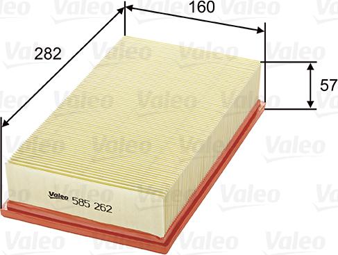 Valeo 585262 - Oro filtras autoreka.lt