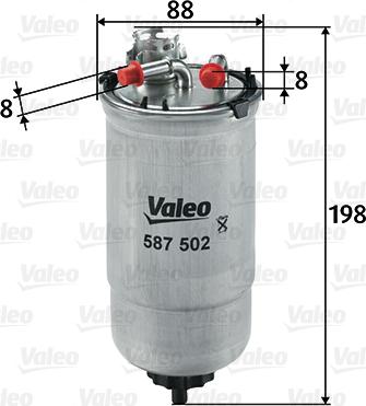 Valeo 587502 - Kuro filtras autoreka.lt