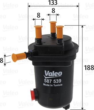 Valeo 587539 - Kuro filtras autoreka.lt