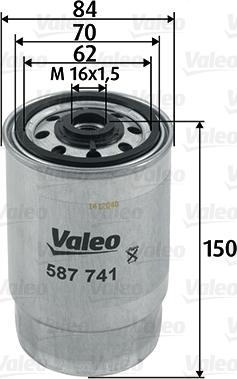 Valeo 587741 - Kuro filtras autoreka.lt