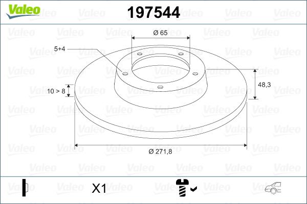 Valeo 197544 - Stabdžių diskas autoreka.lt