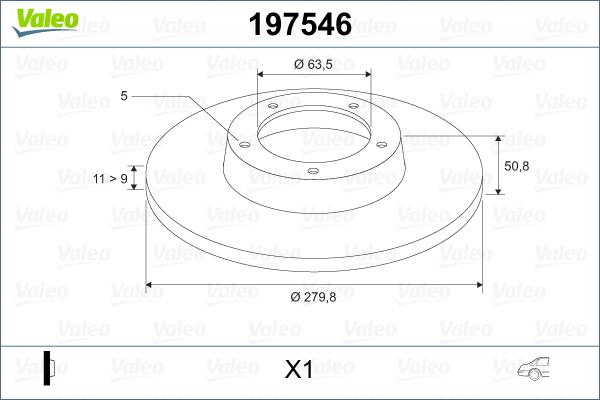 Valeo 197546 - Stabdžių diskas autoreka.lt