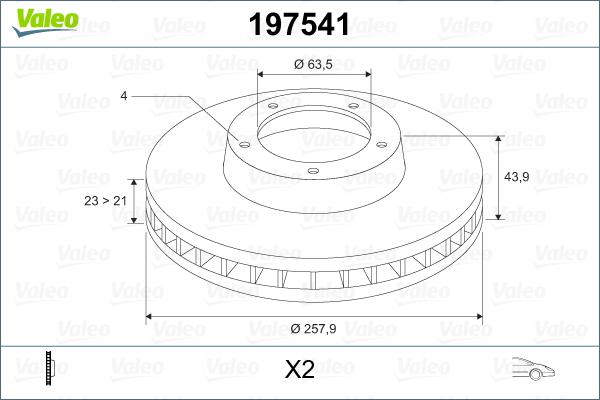 Valeo 197541 - Stabdžių diskas autoreka.lt
