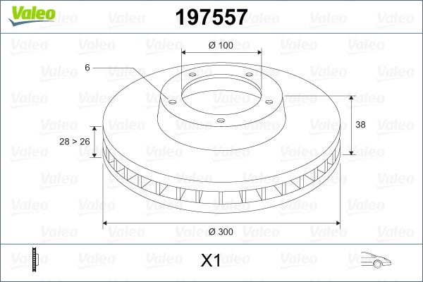 Valeo 197557 - Stabdžių diskas autoreka.lt