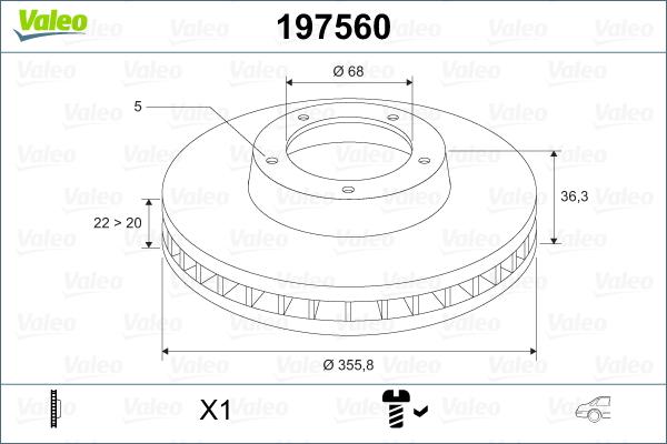 Valeo 197560 - Stabdžių diskas autoreka.lt