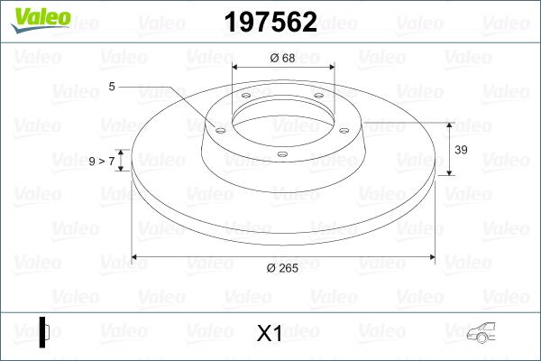 Valeo 197562 - Stabdžių diskas autoreka.lt