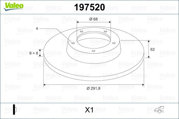 Valeo 197520 - Stabdžių diskas autoreka.lt